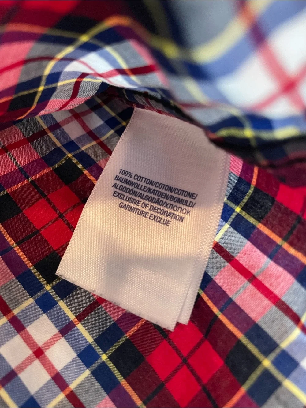 Ralph Lauren Plaid Boys Long Sleeve Button Down Top Size 6 Red and Blue Cotton